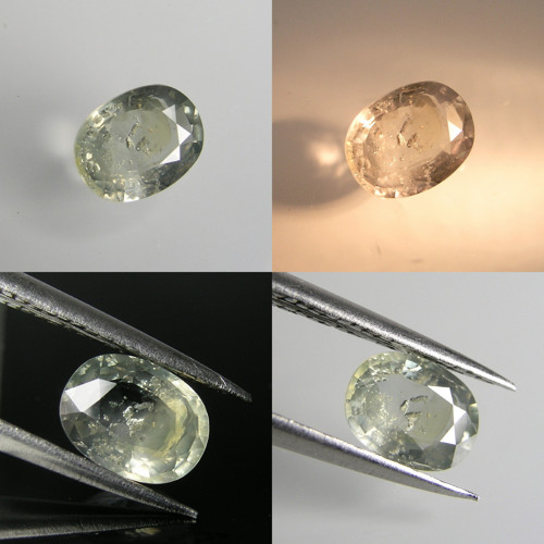 Přírodní modře zelený Safír, 1,09ct., 7x5,5x2,9 mm