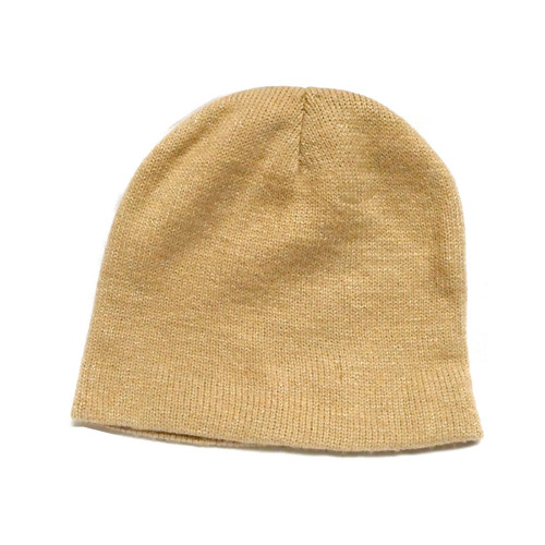 Čepice okr se zlatou nitkou, unisex, teplá, nová,