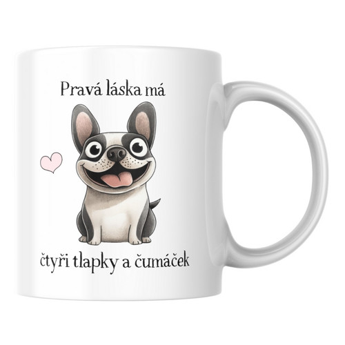 Pravá láska - buldoček - Hrníček