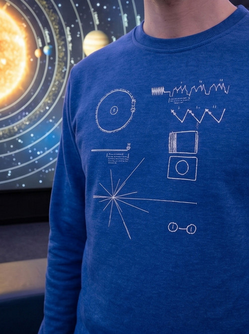 Unisex mikina „Voyager 1“ – modrá, S