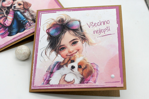 Přání s dívkou a psem — foto 1