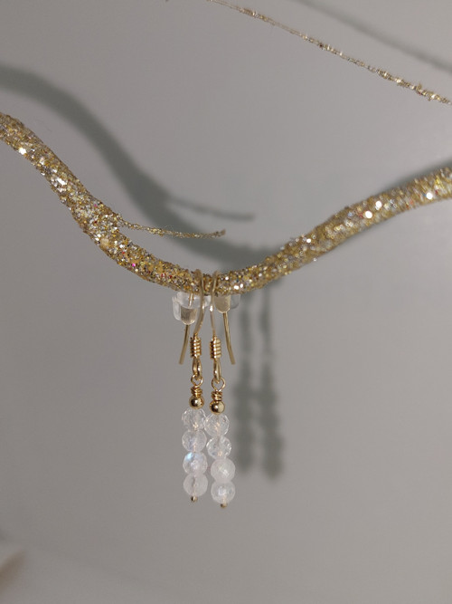 "PLESOVÁÁ" náušnice GOLD FILLED měsíční kámen AA+