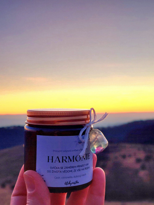Přírodní svíčka se záměrem HARMONIE