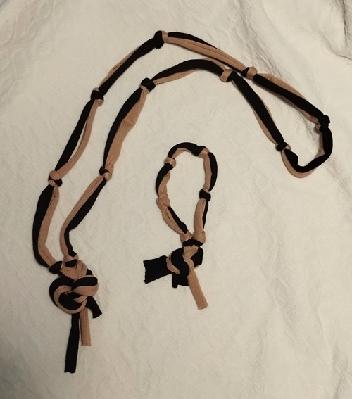 Macramé náhrdelník + náramek Uzlový