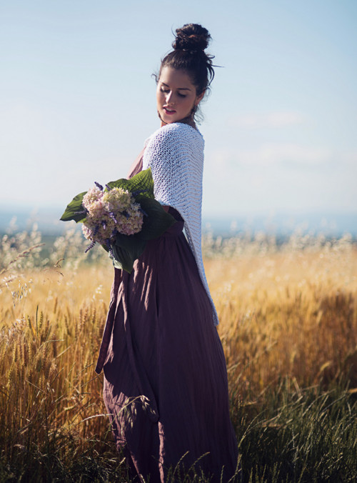Pléd Elizabeth Bennet -Bílý