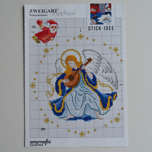 Grafický list pro křížkovou výšivku - vánoční