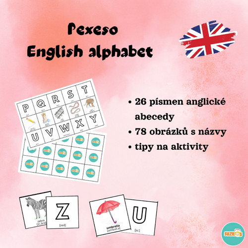 Pexeso english alphabet