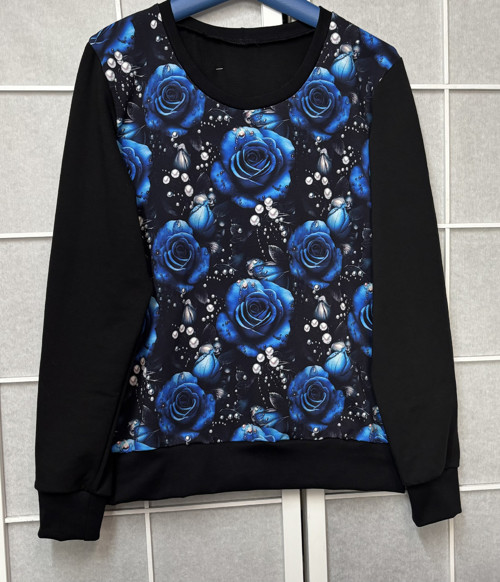 Mikina-Modra růže vel XXL