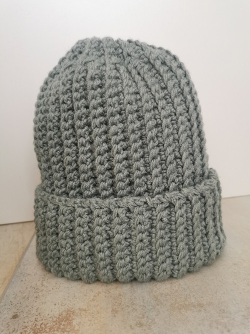 Vlněná háčkovaná čepice merino 2v1