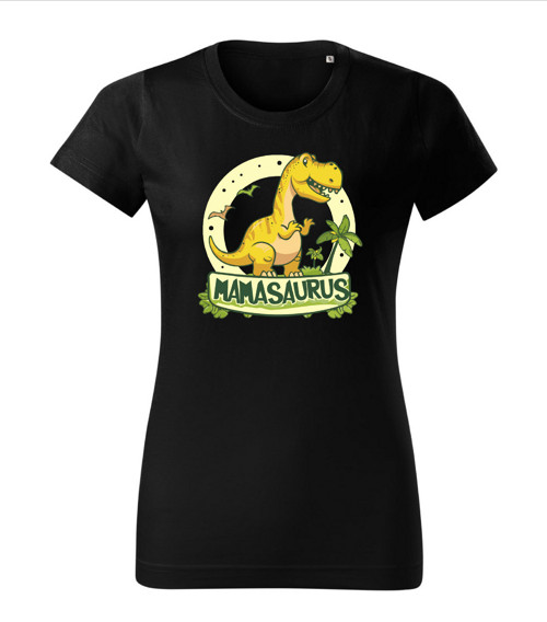 Černé dámské tričko "Mamasaurus"