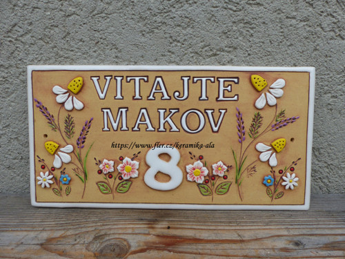 Keramická vítací cedulka / na objednávku