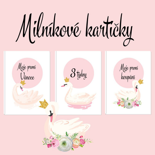 Milníkové kartičky - LABUŤ