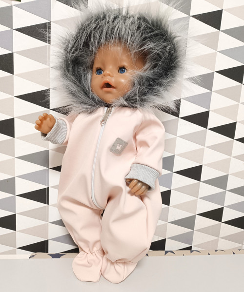 Softshellová kombinéza Baby Born 43cm - Sv. růžová