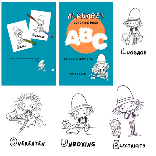 AJ: Alphabet coloring book - Little shepherd
