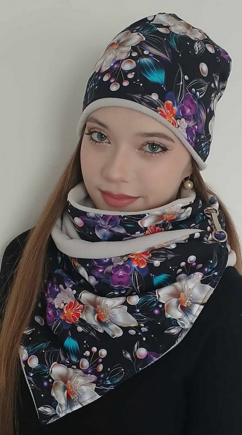 Dámská šátkošála a čepice 3
