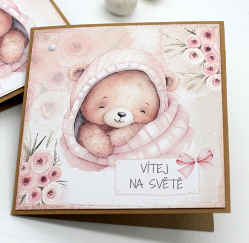Přání s medvědí holčičkou