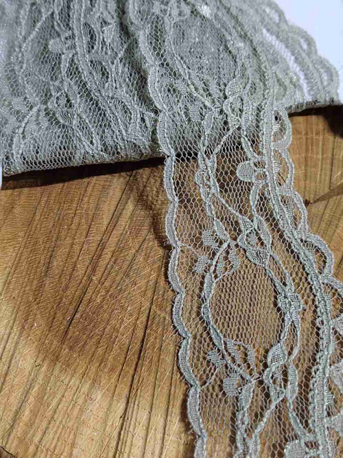 Silonová krajka šíře 43 mm barva khaki