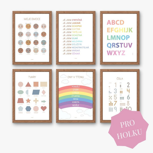 Edukační plakáty pro holku (PDF k tisku)