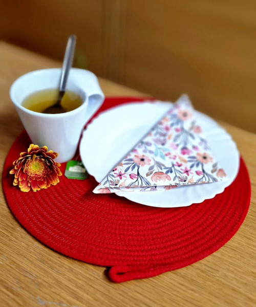 Prostírání kulaté - červená