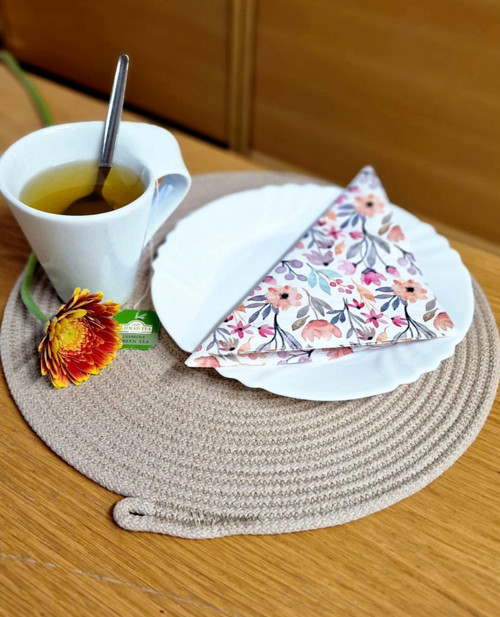 Prostírání kulaté - karamelová světlá