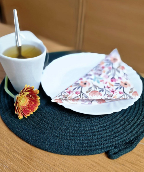 Prostírání kulaté - tmavě zelená