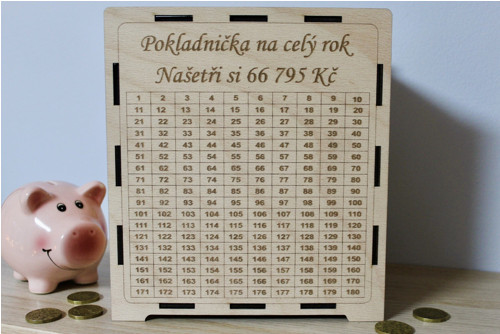 Dřevěná pokladnička na celý rok 66 795 Kč