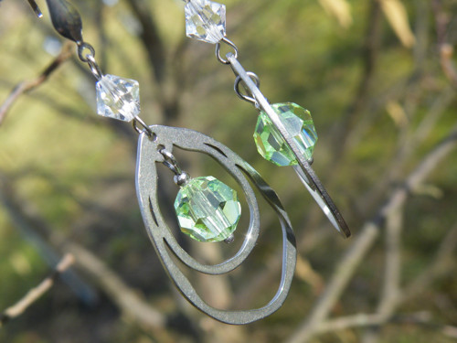 Stainless steel / Swarovski Crystals - dlouhé