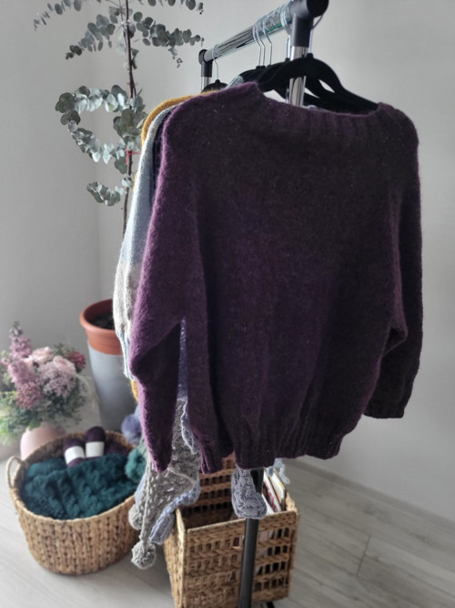 Švestkový svetr alpaca — foto 1