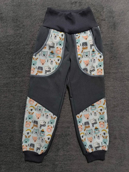 Zimní softshellové kalhoty vel. 110