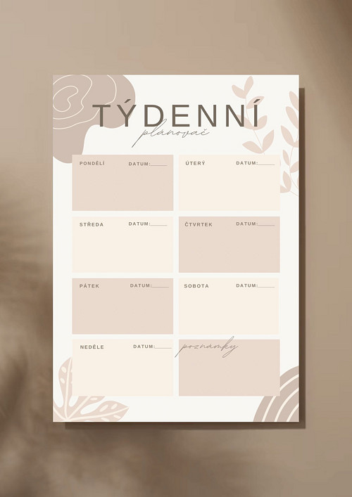 Týdenní plánovač - k pdf tisku