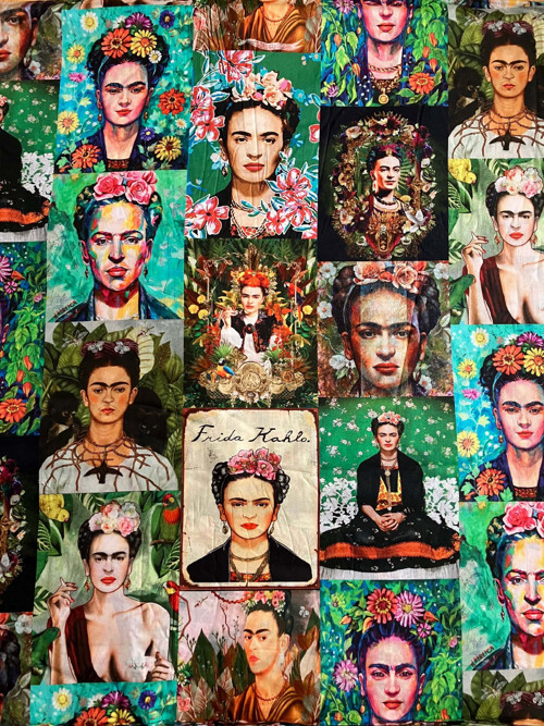 Frida Kahlo Bavlněné Plátno Zelená