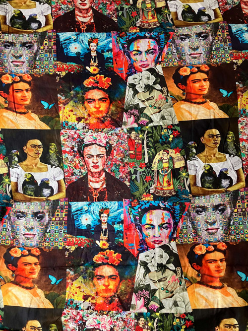 Frida Kahlo Bavlněné Plátno černá