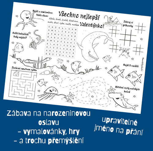 Zábava na dětskou oslavu - mořský svět