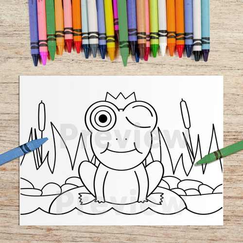 Žabí princ omalovánka