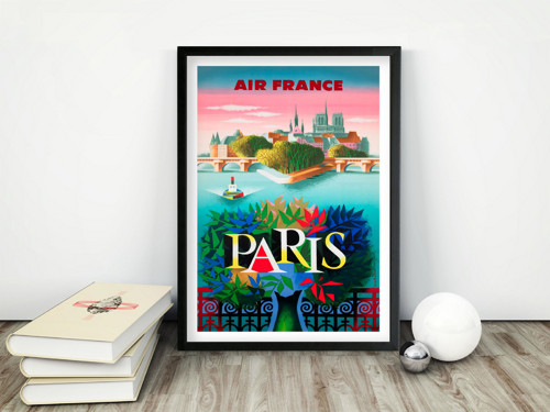 Vintage plakát Paříž Air France 1957