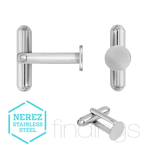 Manžetové knoflíčky 8mm ploška / OCEL / 1 pár
