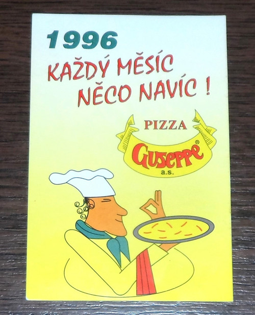 Kartičkový KALENDÁŘ 1996 • Pizza Guseppe