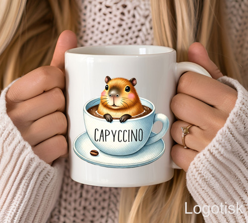 Hrníček na kafe s vtipným potiskem KAPYBARA