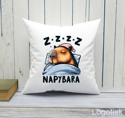 Polštářek s vtipným potiskem KAPYBARA