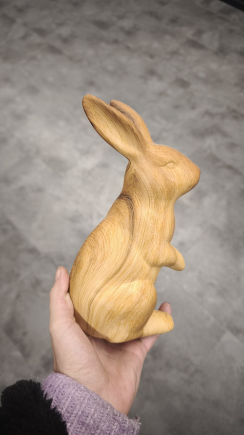 Art Zajíček dřevěné letokruhy. Přírodní dekorace