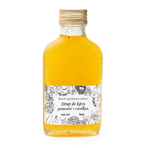 Sirup do kávy - pomeranč s vanilkou