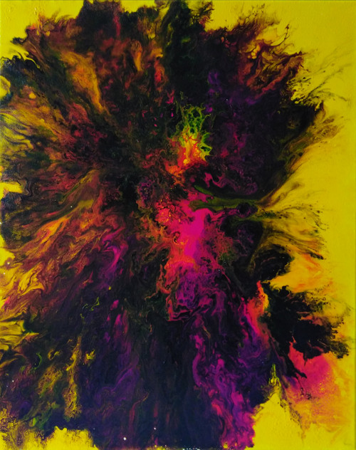 Tajemství života a vesmíru V. (40x50cm, akryl)