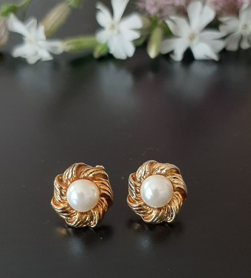 Elegantní vintage náušnice, 70-léta