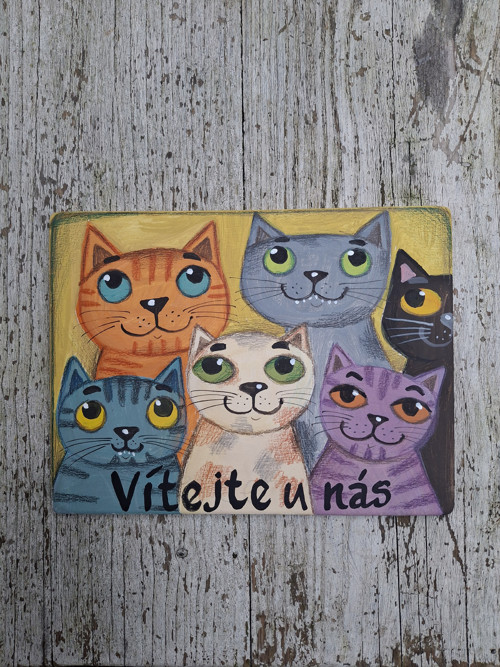 Velká cedulka na dveře