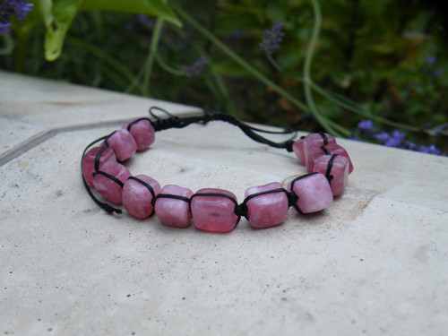 Náramek shamballa - minerál kostky 8 x 8