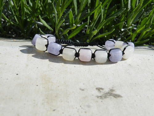 Náramek shamballa - minerál kostky 8 x 8