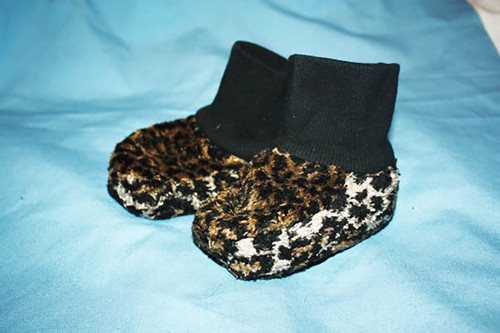Bačkůrky s leopardím vzorem, vel.74