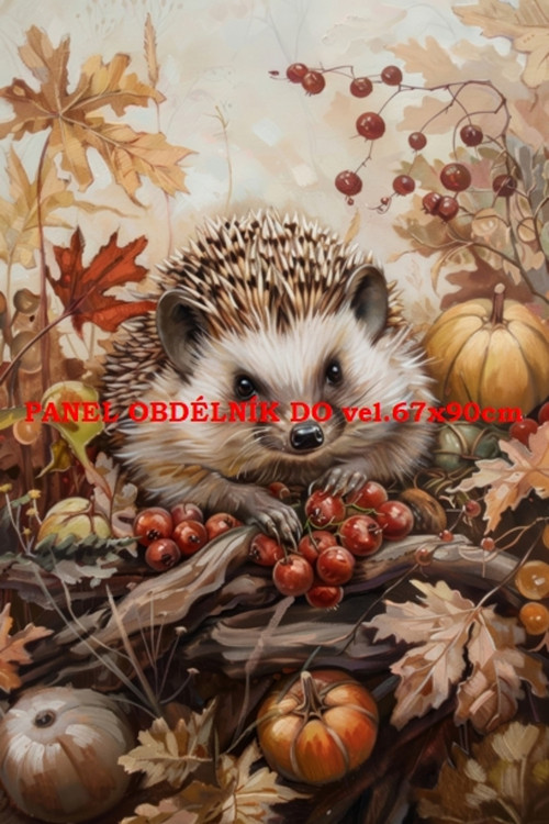 Bavlněný panel ježek 10x15 cm skladem