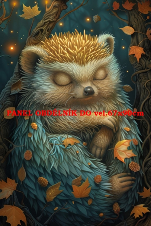 Bavlněný panel ježek 10x15 cm skladem