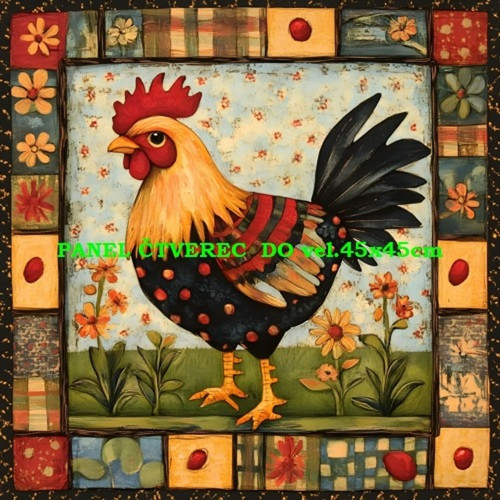 Bavlněný panel 15x15 cm - skladem